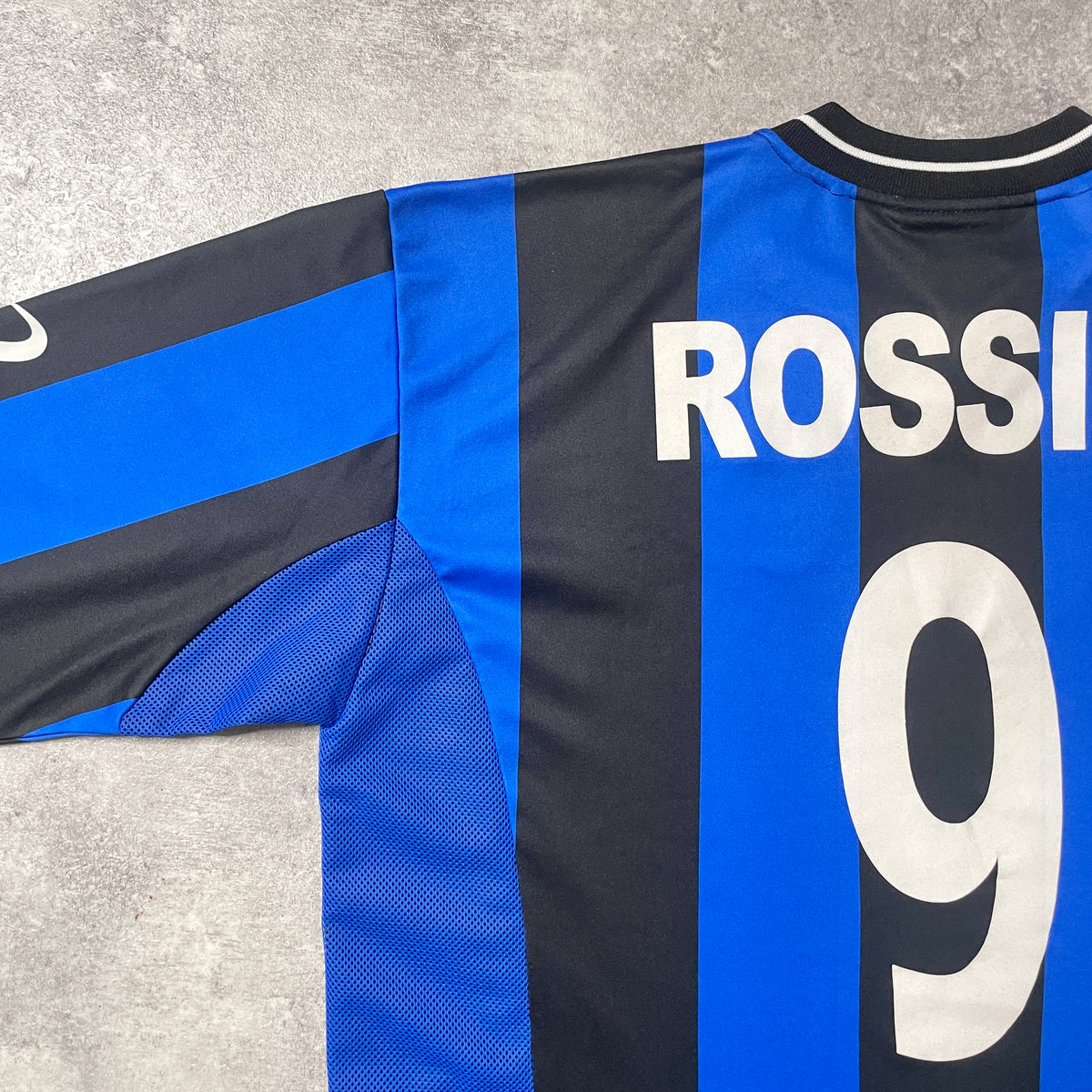 【正規選手実使用品2002-2003 asics Atalanta home L/S ROSSSINI #9】