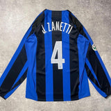 【正規選手支給品2004-2005 NIKE Inter home L/S ZANETTI #4】