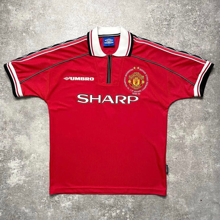 【正規品1998-1999 UMBRO Manchester United home treble Beckham#7】