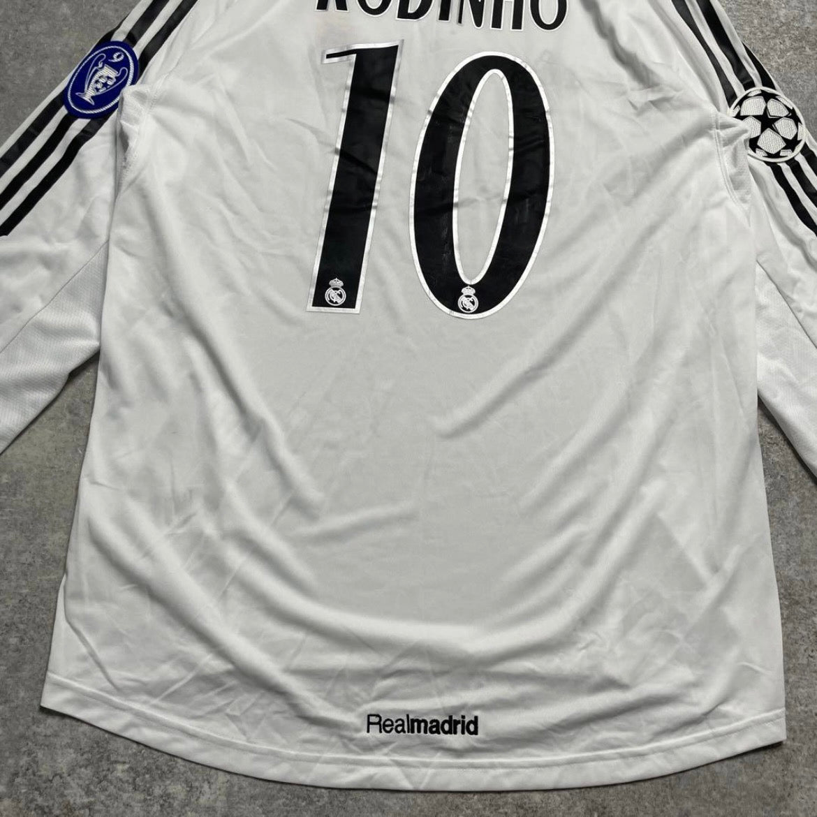 【BNWT正規品2005-2006 adidas Real Madrid home L/S ROBINHO #10】
