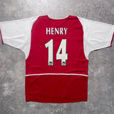 【正規品2002-2004 NIKE Arsenal home HENRY #14】