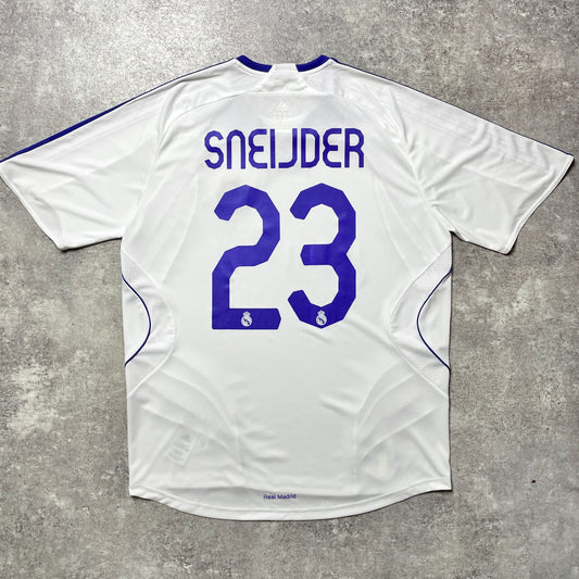【正規品2007-2008 adidas Real Madrid home SNEIJDER #23】