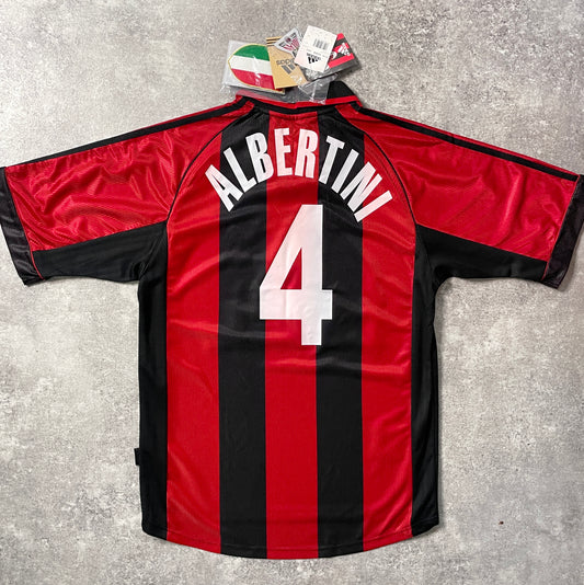 【BNWT正規品1998-1999 adidas AC Milan home ALBERTINI #4】