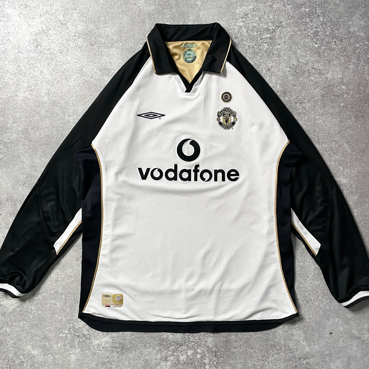 【正規品2001-2002 UMBRO Manchester United away/third L/S reversible shirt】