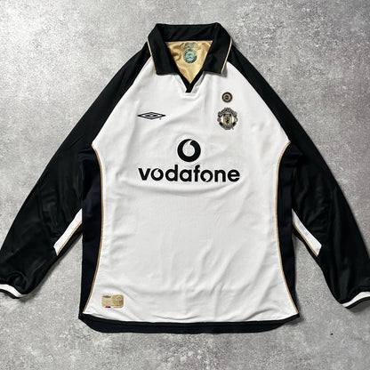 【正規品2001-2002 UMBRO Manchester United away/third L/S reversible shirt】