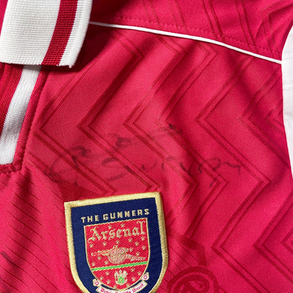 【正規品1996-1998 NIKE Arsenal home L/S shirt 歴代選手サイン入】
