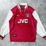 【正規品1996-1998 NIKE Arsenal home L/S shirt 歴代選手サイン入】