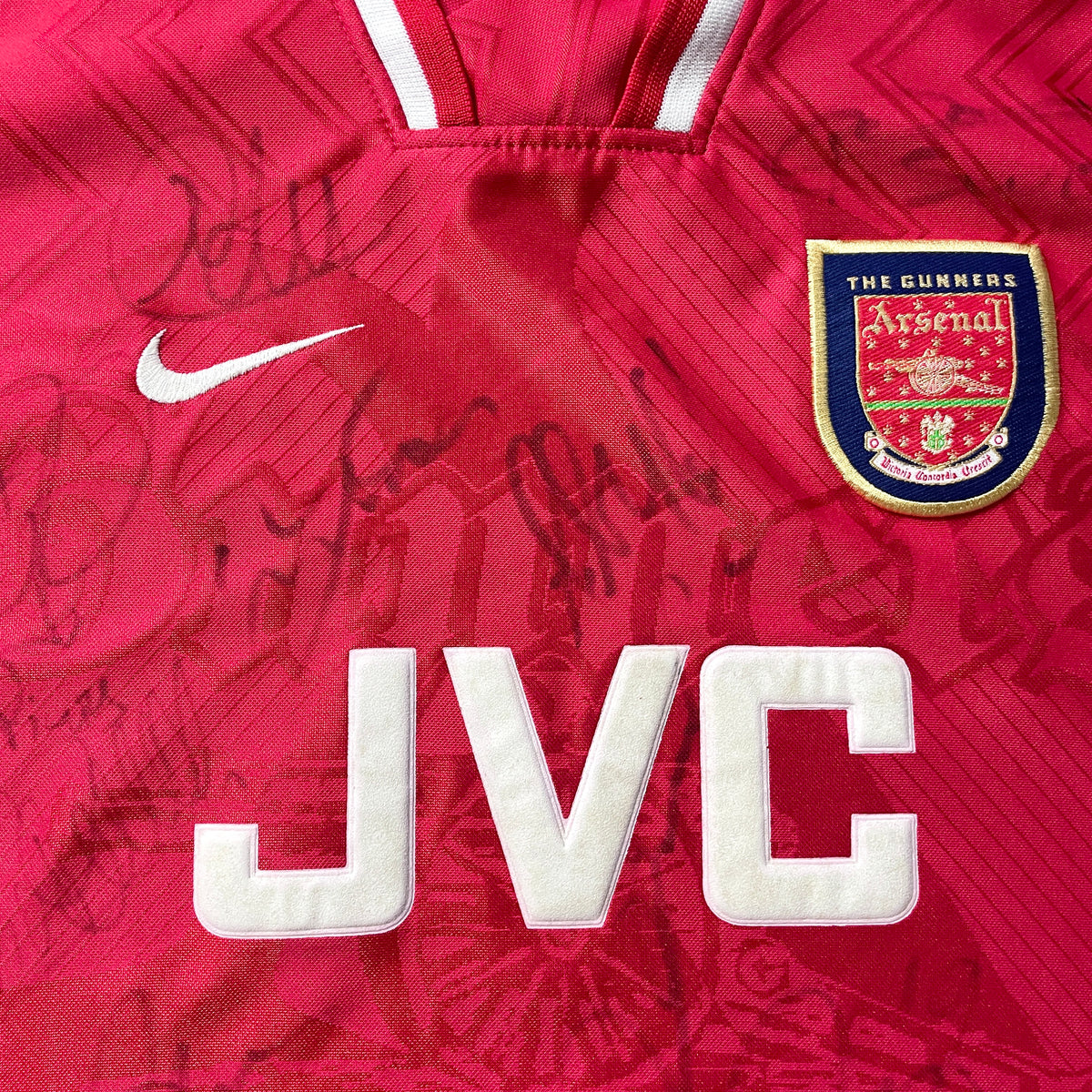【正規品1996-1998 NIKE Arsenal home L/S shirt 歴代選手サイン入】