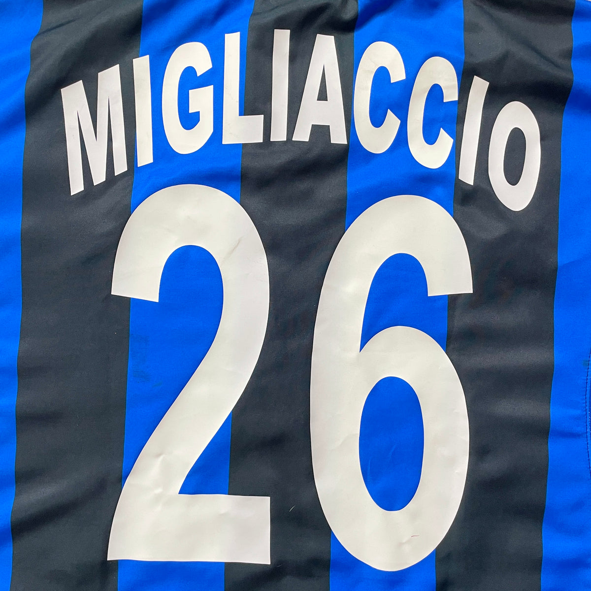 【正規選手実使用品2005-2006 asics Atalanta home MIGLIACCIO #26】