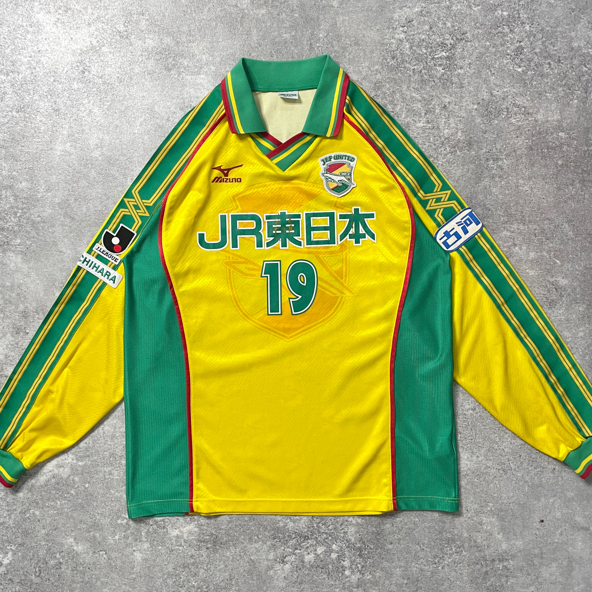 【正規選手実使用品1999-2000 MIZUNO JEF United CHIBA home L/S #19】