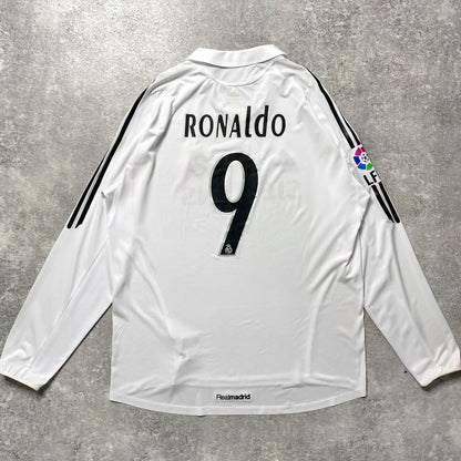【正規選手支給品2005-2006 adidas Real Madrid home L/S Ronaldo #9】