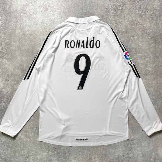 【正規選手支給品2005-2006 adidas Real Madrid home L/S Ronaldo #9】