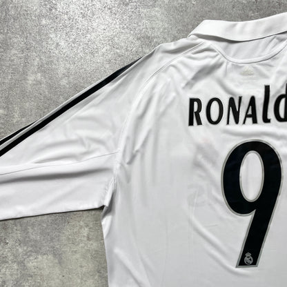 【正規選手支給品2005-2006 adidas Real Madrid home L/S Ronaldo #9】