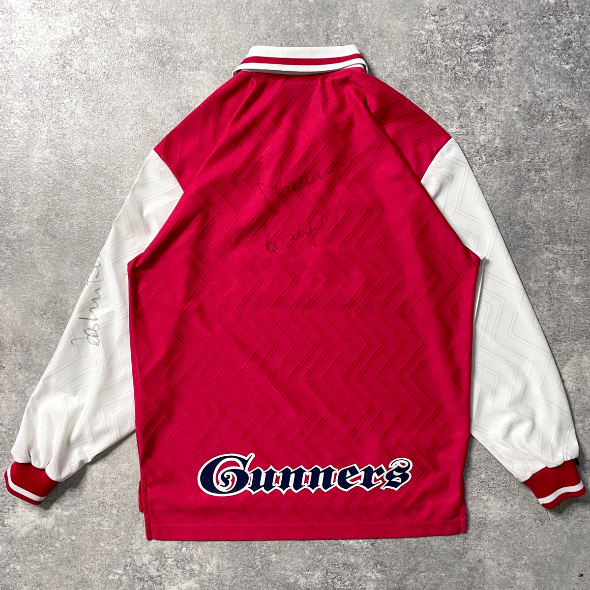 【正規品1996-1998 NIKE Arsenal home L/S shirt 歴代選手サイン入】