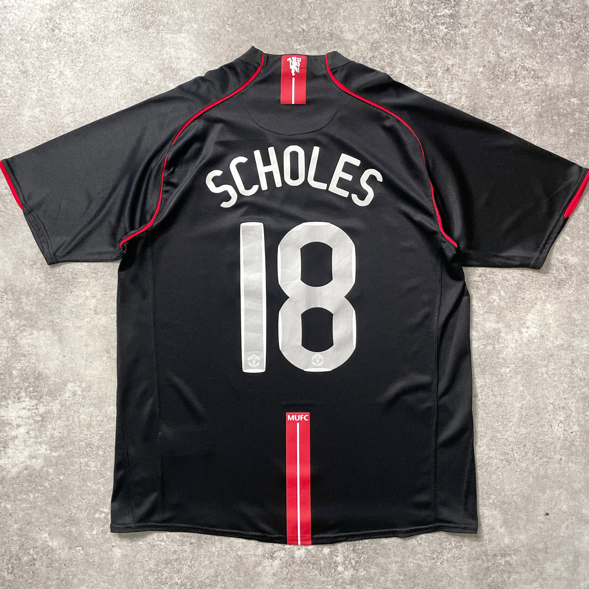 【正規品2007-2008 NIKE Manchester United away SCHOLES #18】
