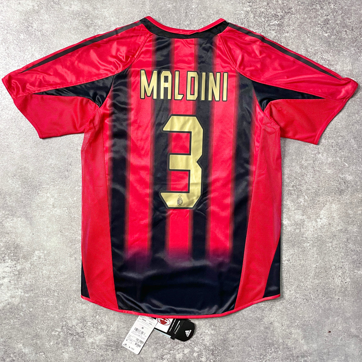 【BNWT正規品2004-2005 adidas AC Milan home MALDINI #3】