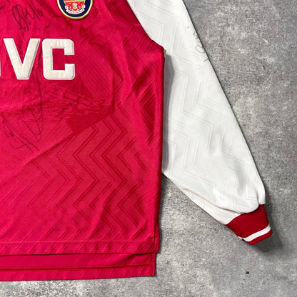 【正規品1996-1998 NIKE Arsenal home L/S shirt 歴代選手サイン入】