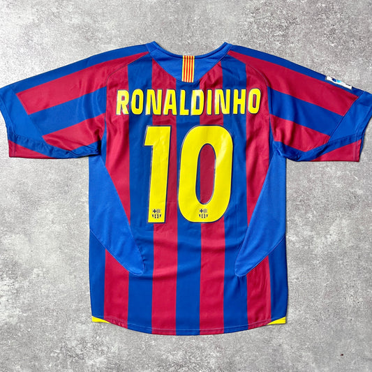 【正規品2005-2006 NIKE FC Barcelona home RONALDINHO #10】