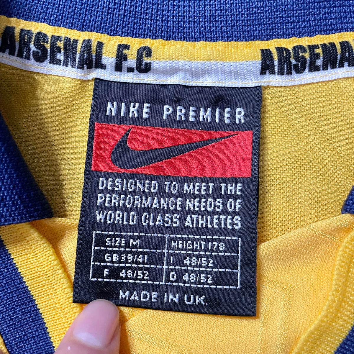 【正規品1996-1997 NIKE arsenal away shirt】