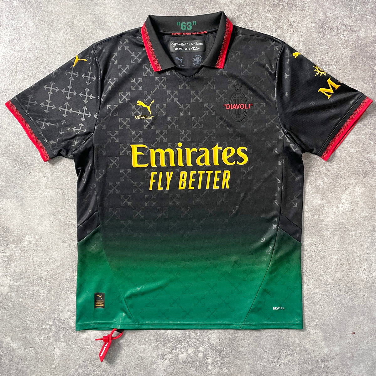 【正規品2024-2025 adidas Off White AC Milan 4th shirt】