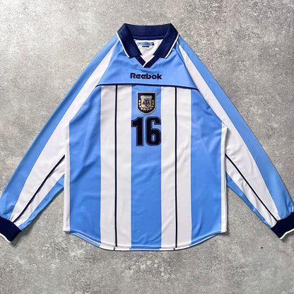 【正規品2000-2001 Reebok Argentina home L/S #16】