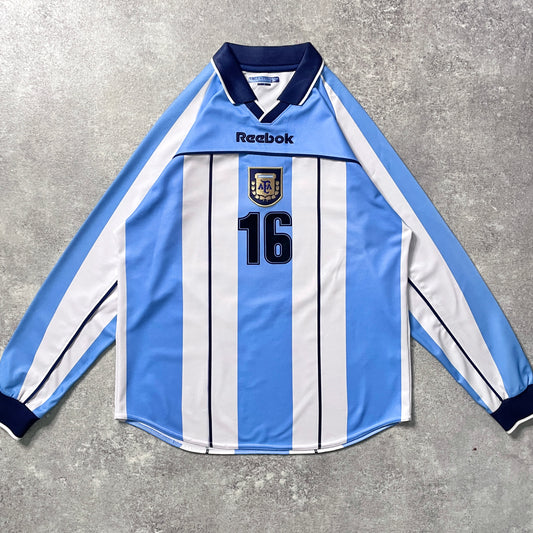 【正規品2000-2001 Reebok Argentina home L/S #16】