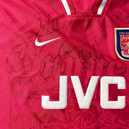 【正規品1996-1998 NIKE Arsenal home L/S shirt 歴代選手サイン入】