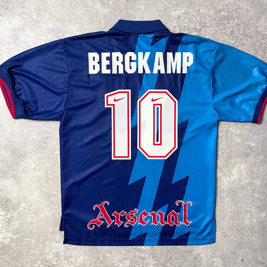 【正規品1995-1996 NIKE arsenal away BERGKAMP #10】