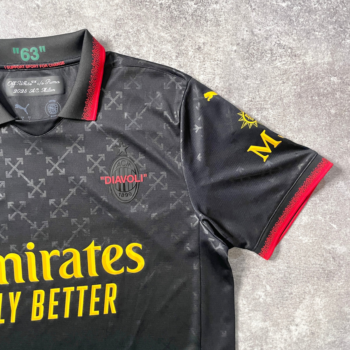 【正規品2024-2025 adidas Off White AC Milan 4th shirt】