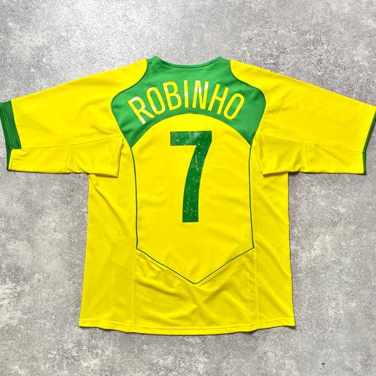 【正規品2004-2006 NIKE Brazil home ROBINHO #7】