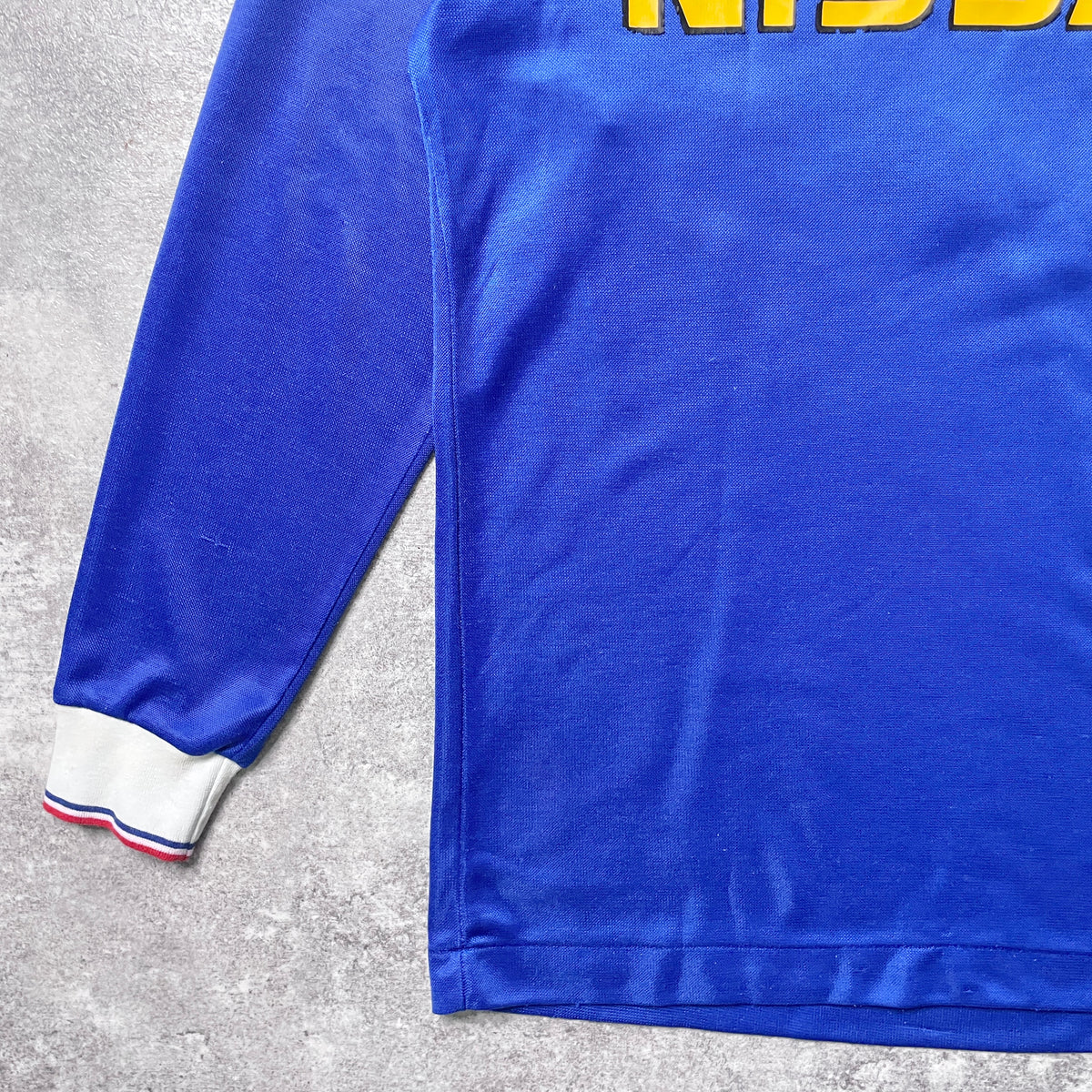 【正規選手支給品1985-1987 adidas 横浜fマリノス前身 日産自動車サッカー部 home L/S shirt】