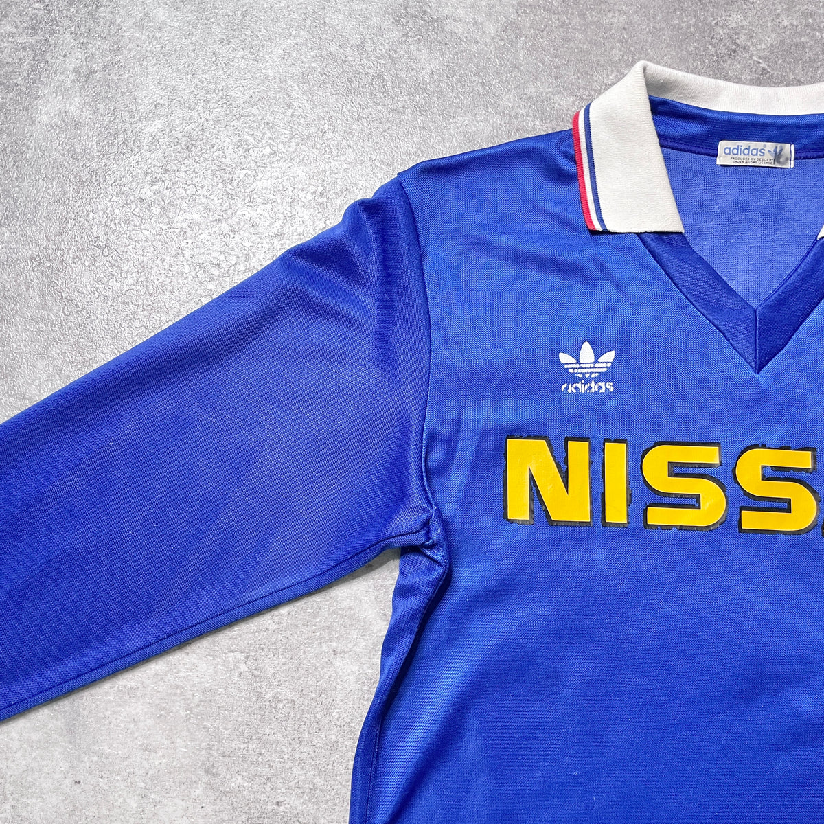 【正規選手支給品1985-1987 adidas 横浜fマリノス前身 日産自動車サッカー部 home L/S shirt】