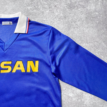 【正規選手支給品1985-1987 adidas 横浜fマリノス前身 日産自動車サッカー部 home L/S shirt】