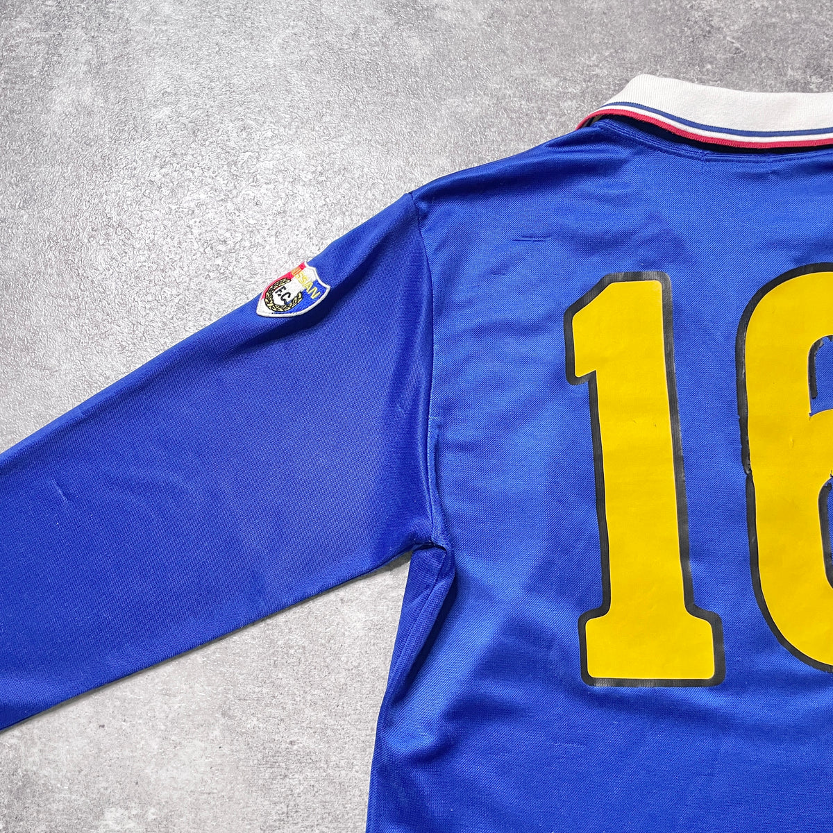 【正規選手支給品1985-1987 adidas 横浜fマリノス前身 日産自動車サッカー部 home L/S shirt】