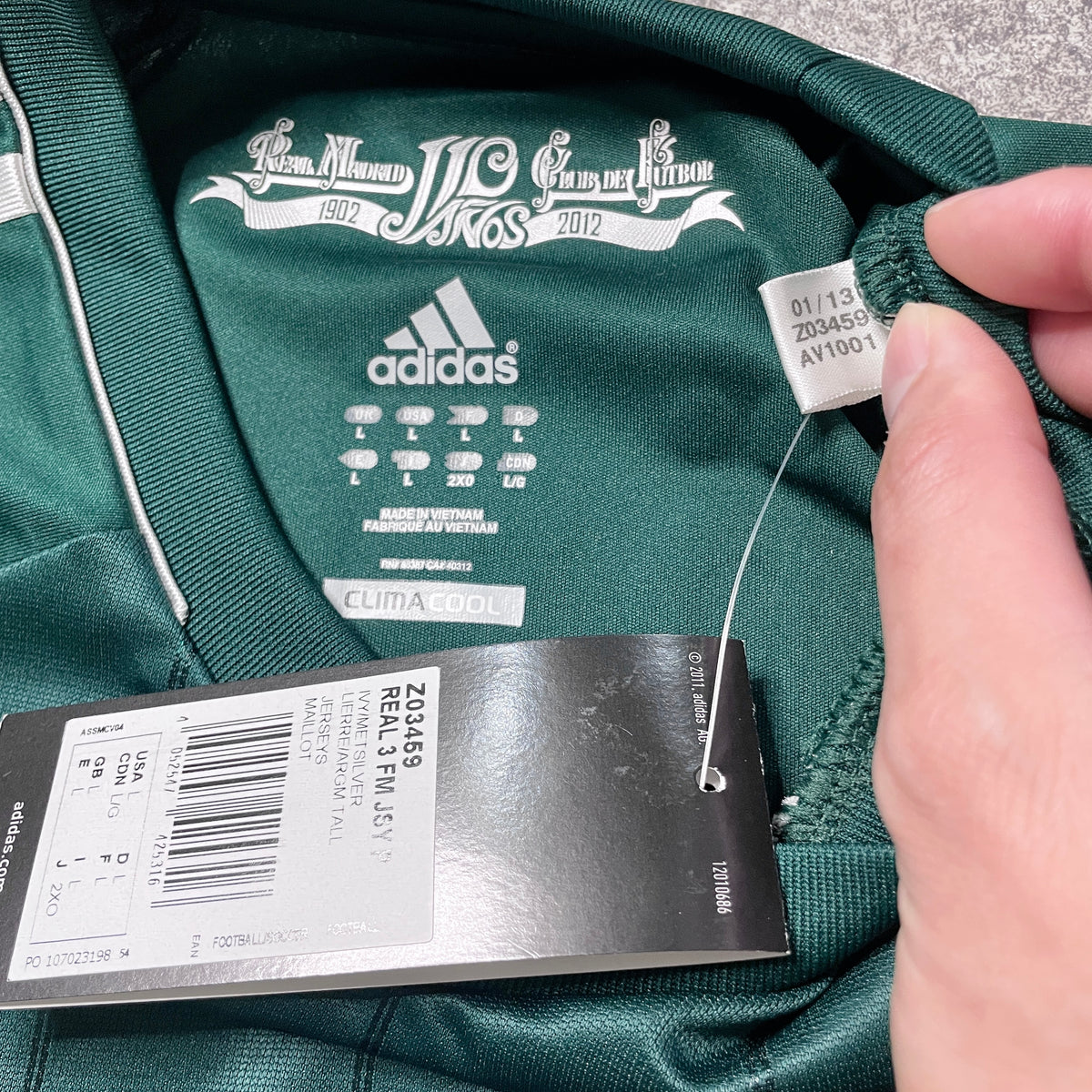 【BNWT正規選手支給品2012-2013 adidas Real Madrid 110th UCL 3rd OZIL #10】