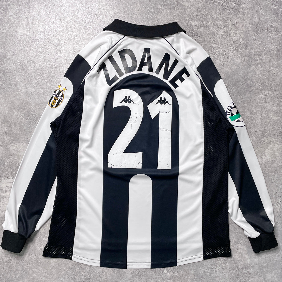 【正規品1997-1998 Kappa Juventus home L/S ZIDANE #21】