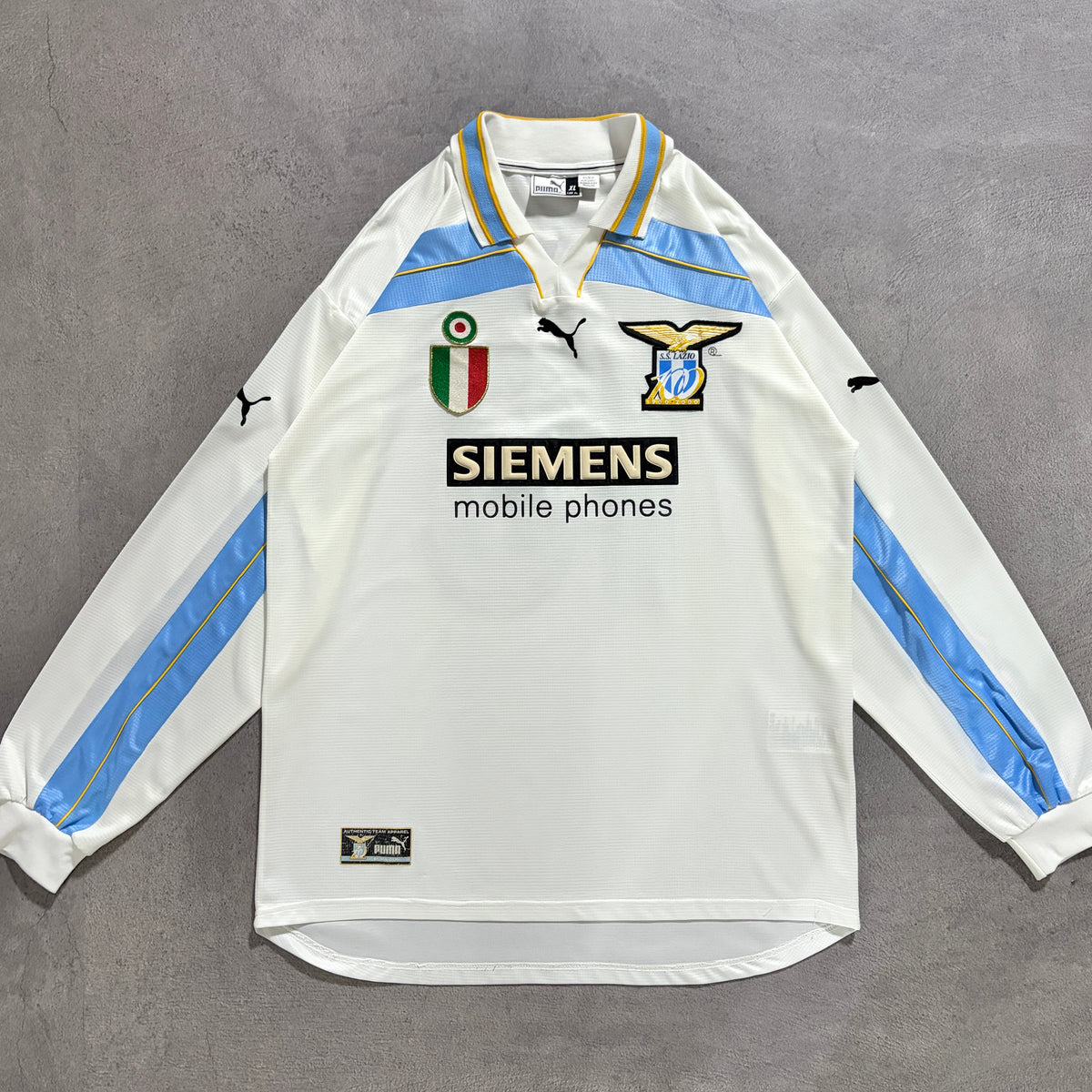 【正規品2000-2001 PUMA Lazio Centenary L/S NEDVED #18】