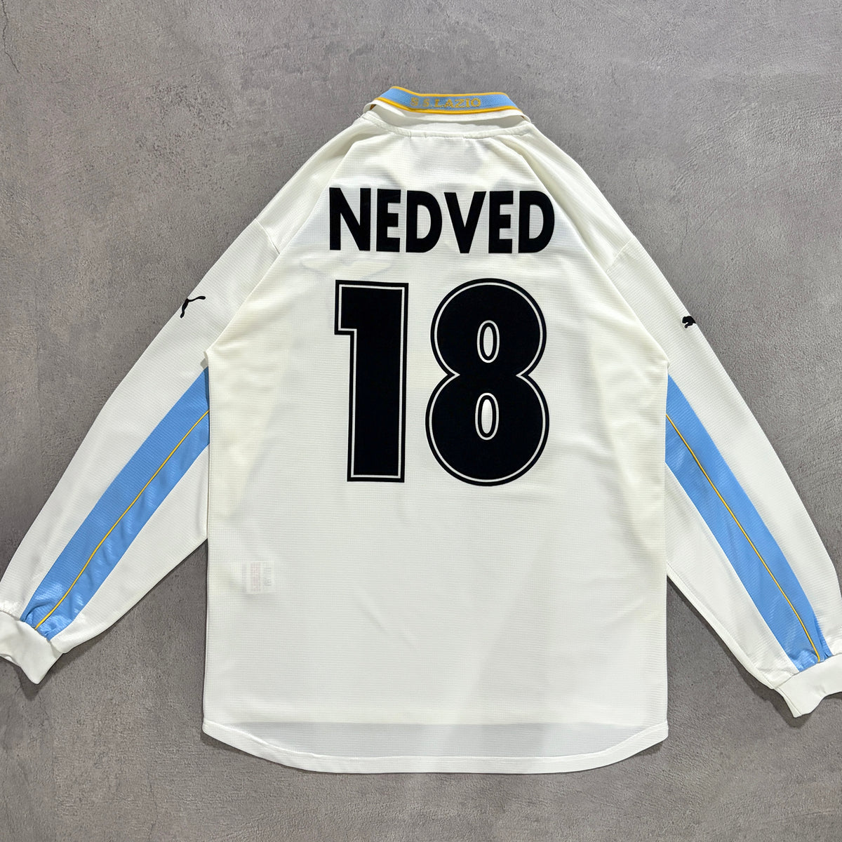 【正規品2000-2001 PUMA Lazio Centenary L/S NEDVED #18】