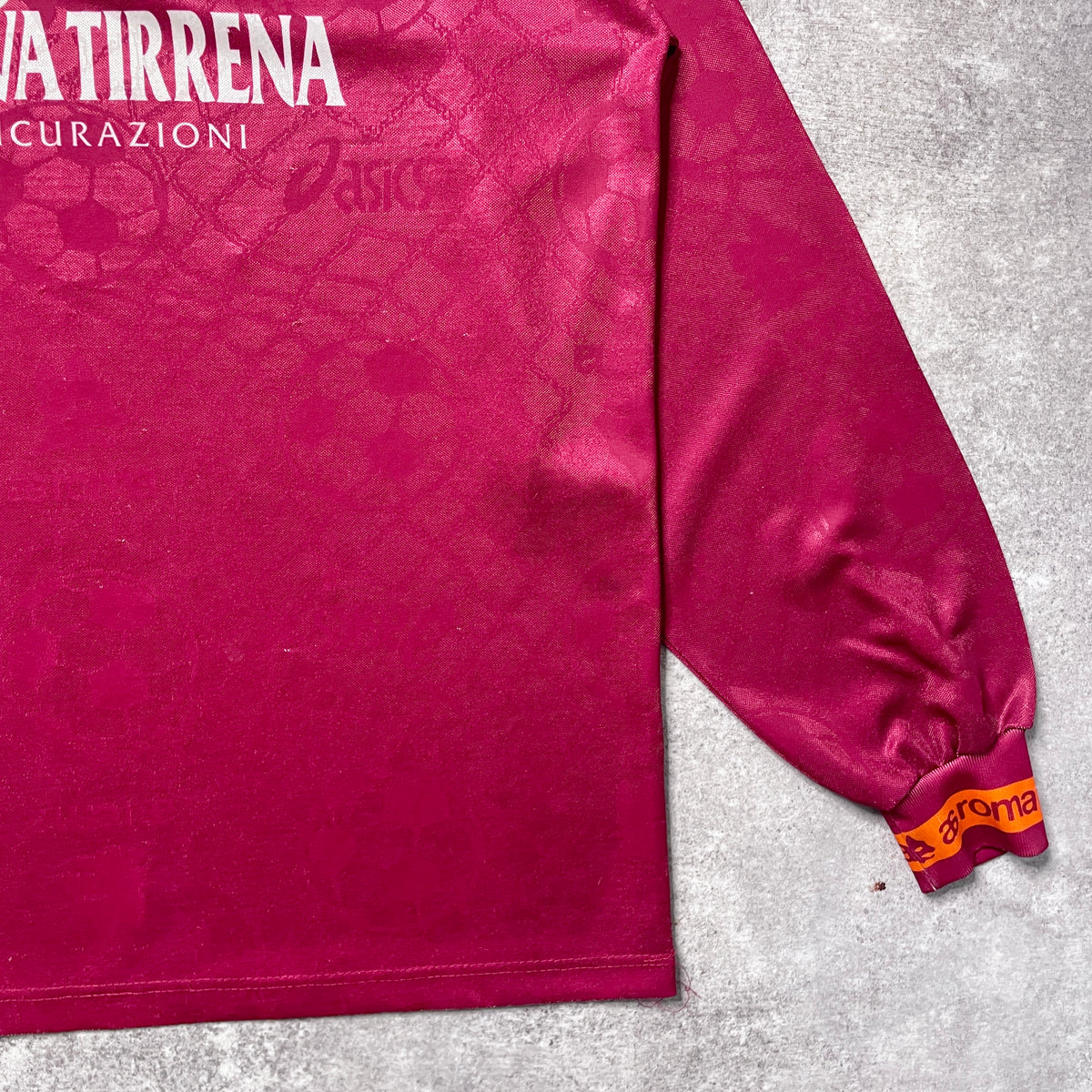【正規品1994-1995 asics AS ROMA home L/S shirt】