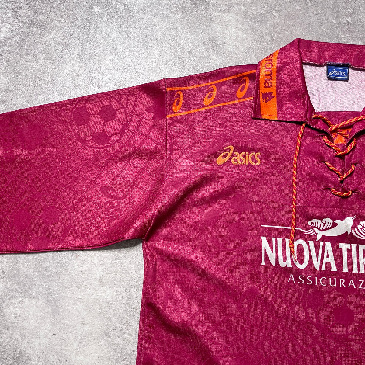 【正規品1994-1995 asics AS ROMA home L/S shirt】