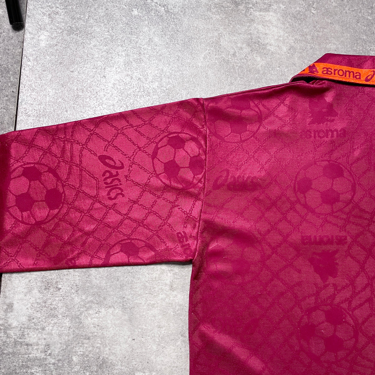 【正規品1994-1995 asics AS ROMA home L/S shirt】