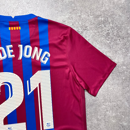 【正規品2021-2022 NIKE Barcelona home F.DE JONG #21】