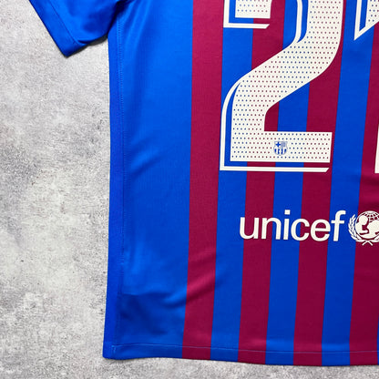 【正規品2021-2022 NIKE Barcelona home F.DE JONG #21】