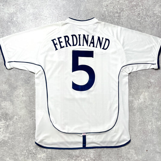 【正規品2001-2003 UMBRO England Home FERDINAND #5】