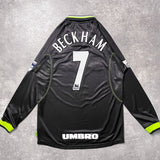 【正規品1998-1999 UMBRO Manchester United third L/S Beckham #7】