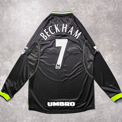 【正規品1998-1999 UMBRO Manchester United third L/S Beckham #7】