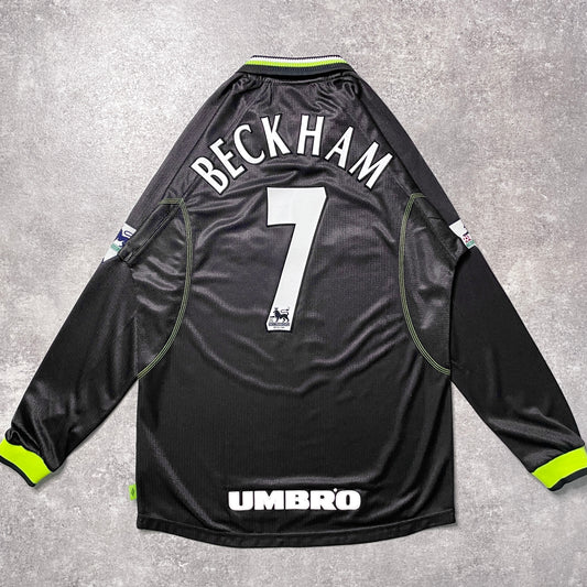 【正規品1998-1999 UMBRO Manchester United third L/S Beckham #7】