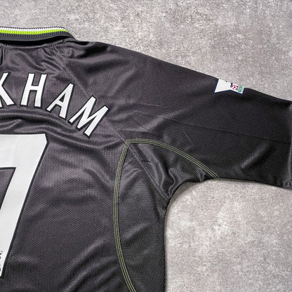 【正規品1998-1999 UMBRO Manchester United third L/S Beckham #7】