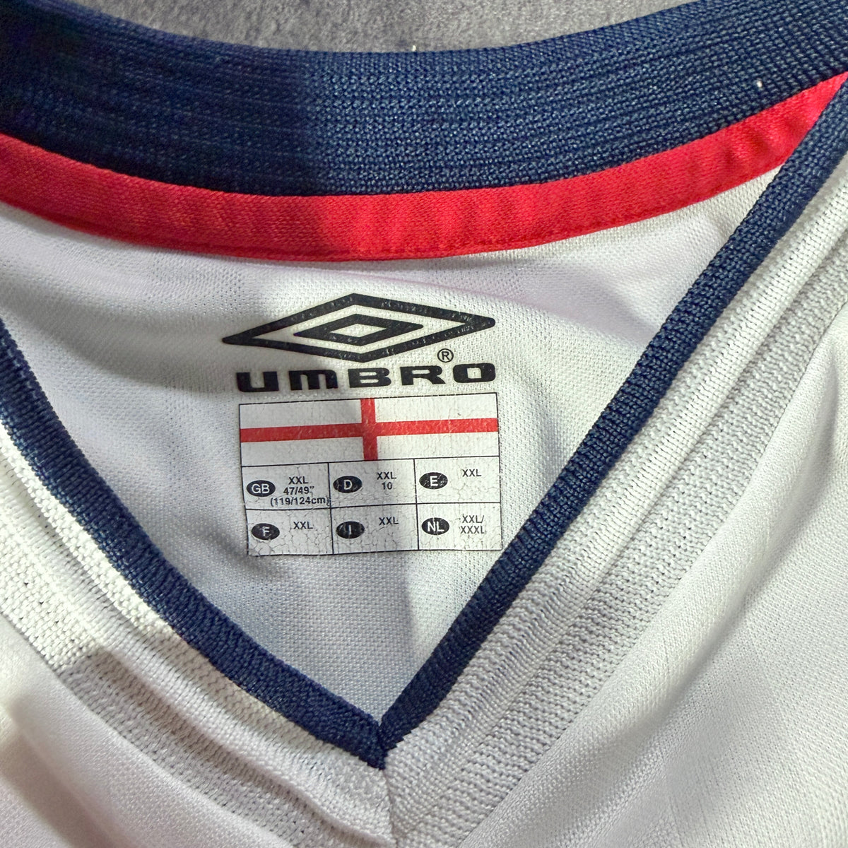 【正規品2001-2003 UMBRO England home Beckham #7】