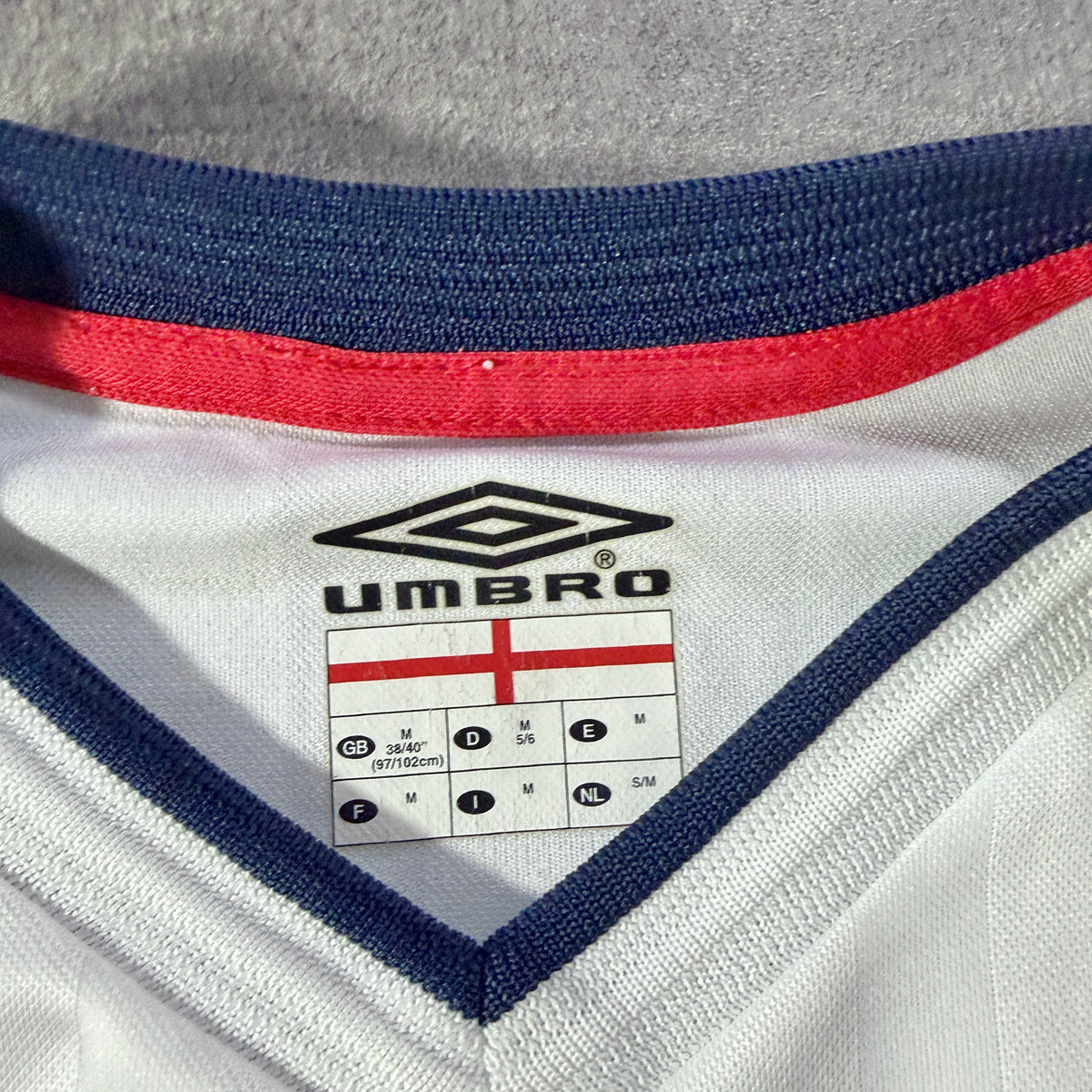 【正規品2001-2003 UMBRO England home Beckham #7】